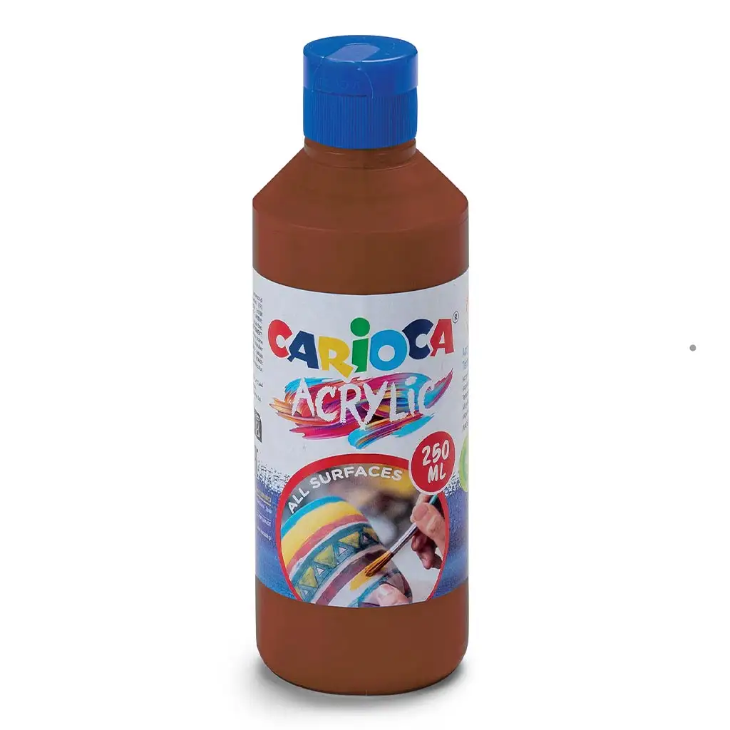 Acrylic 250ml di vernice acrilica colore marrone - Carioca