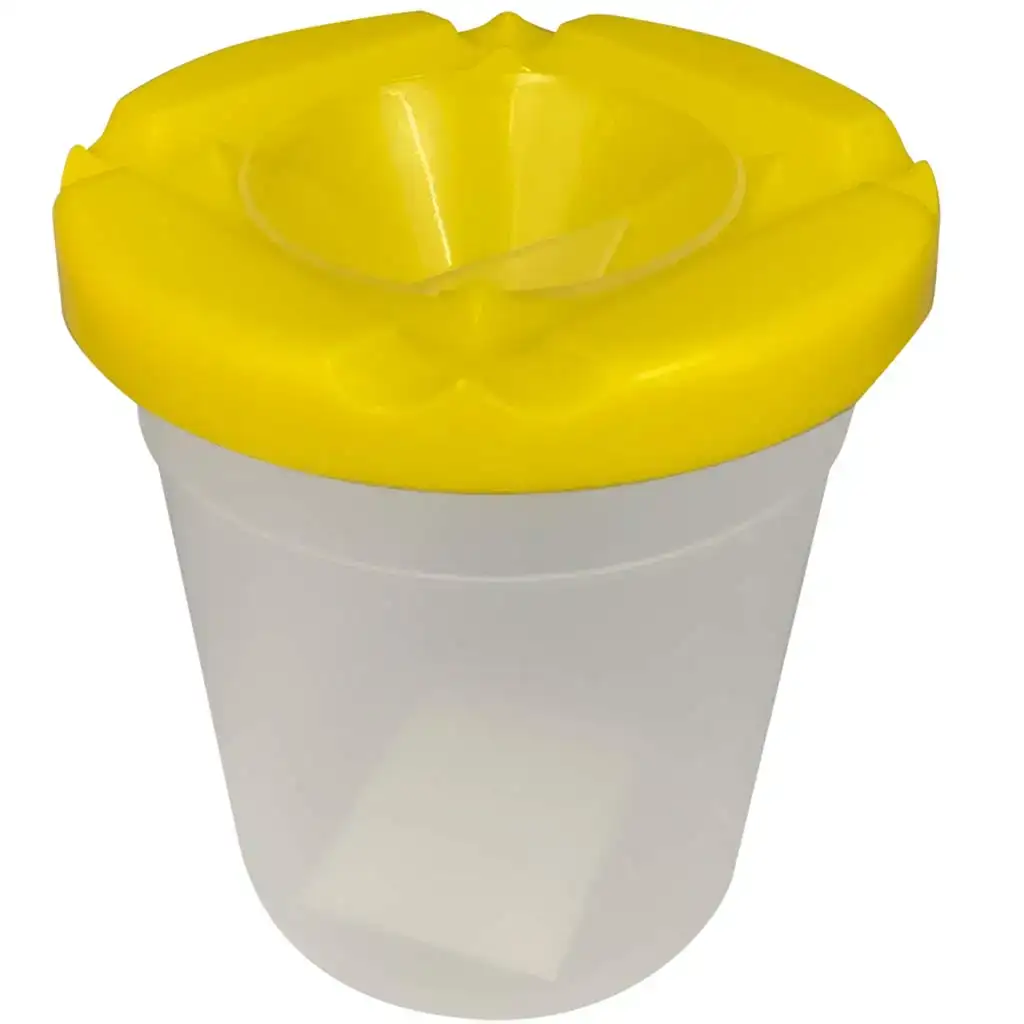 Ars Una: Bicchiere per lavare i pennelli di colore giallo