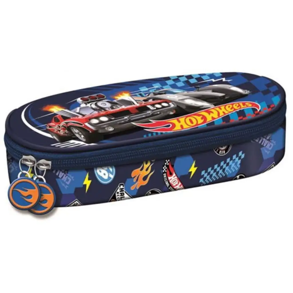 Astuccio ovale Hot Wheels colore blu 20,5x5x9,5 cm