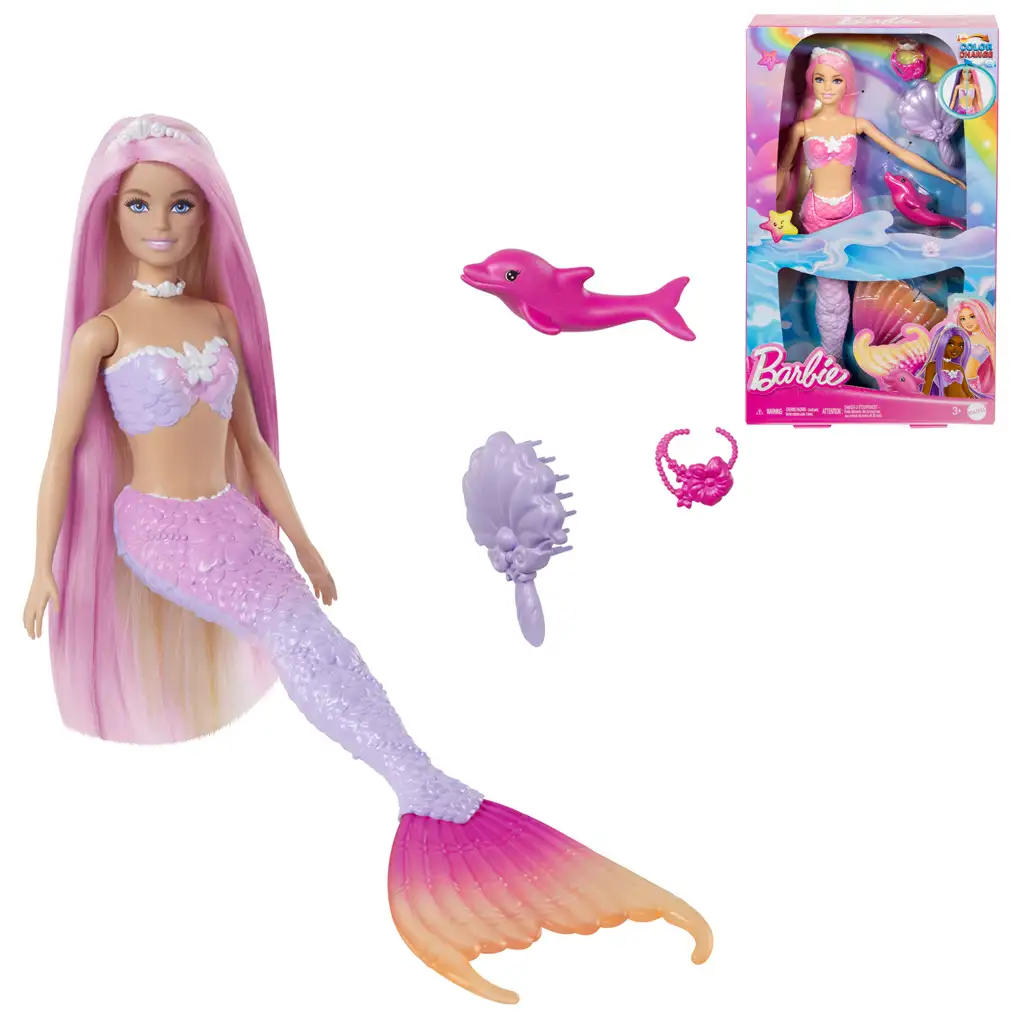 Barbie: Sirena che cambia colore con accessori - Mattel