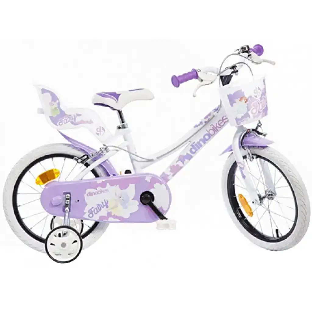 Bicicletta da bambina di colore bianco, misura 16 - Dino Bikes