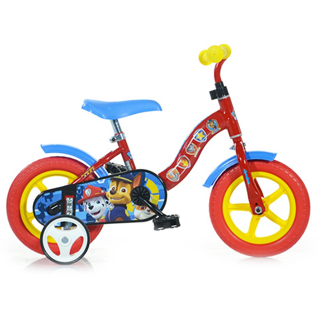 Bicicletta per bambini Paw Patrol rosso-blu taglia 10 - Dino Bikes
