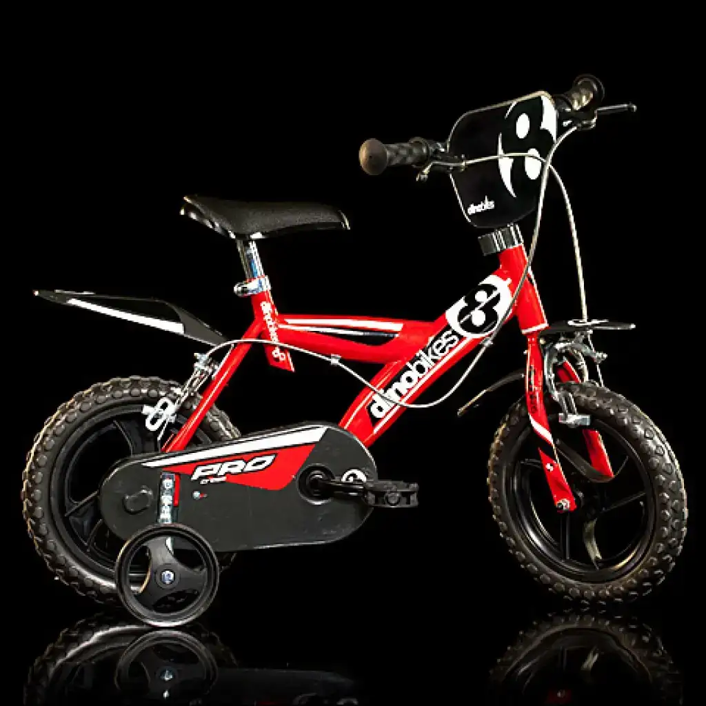 Bicicletta per bambini Pro di colore rosso, misura 12 - Dino Bikes