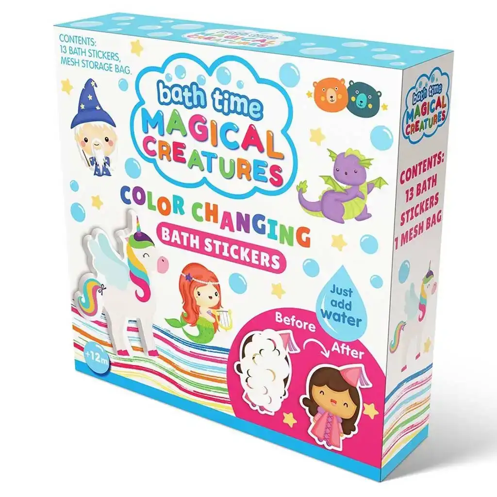 Buddy&amp;Barney: Set di adesivi per piastrelle che cambiano colore - Creature fiabesche