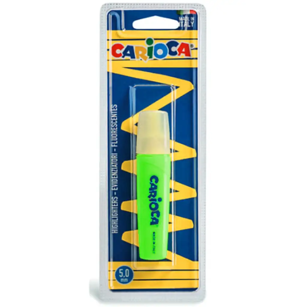 Carioca: Evidenziatore a pennarello colore verde neon