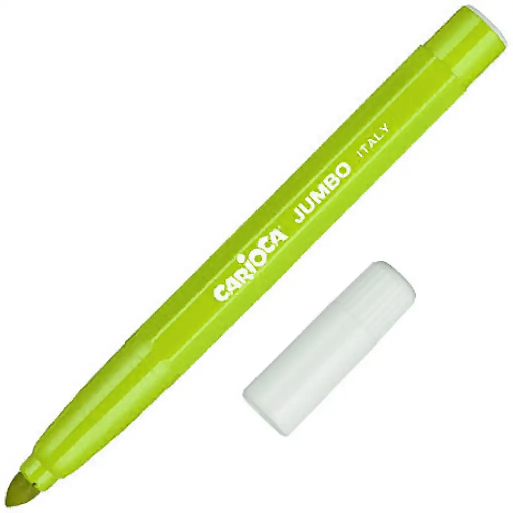 Carioca: Pennarello Jumbo lavabile colore verde chiaro 1 pezzo