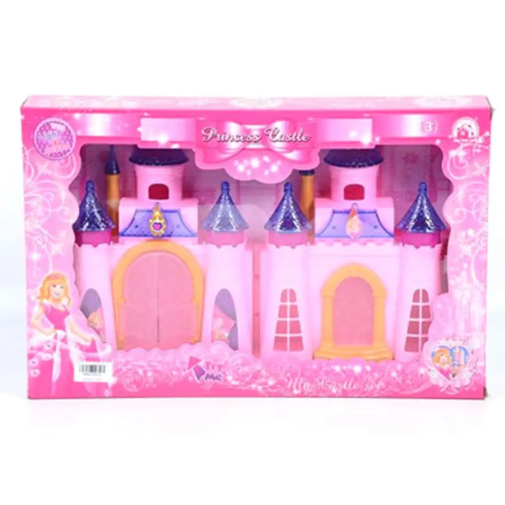 Castello da principessa con luci, colore rosa