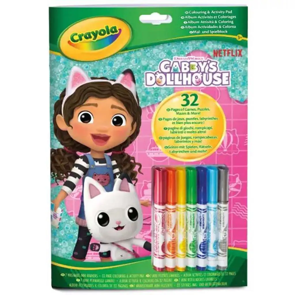 Crayola: Colore e Attività - Casa delle bambole di Gabi con 7 pennarelli