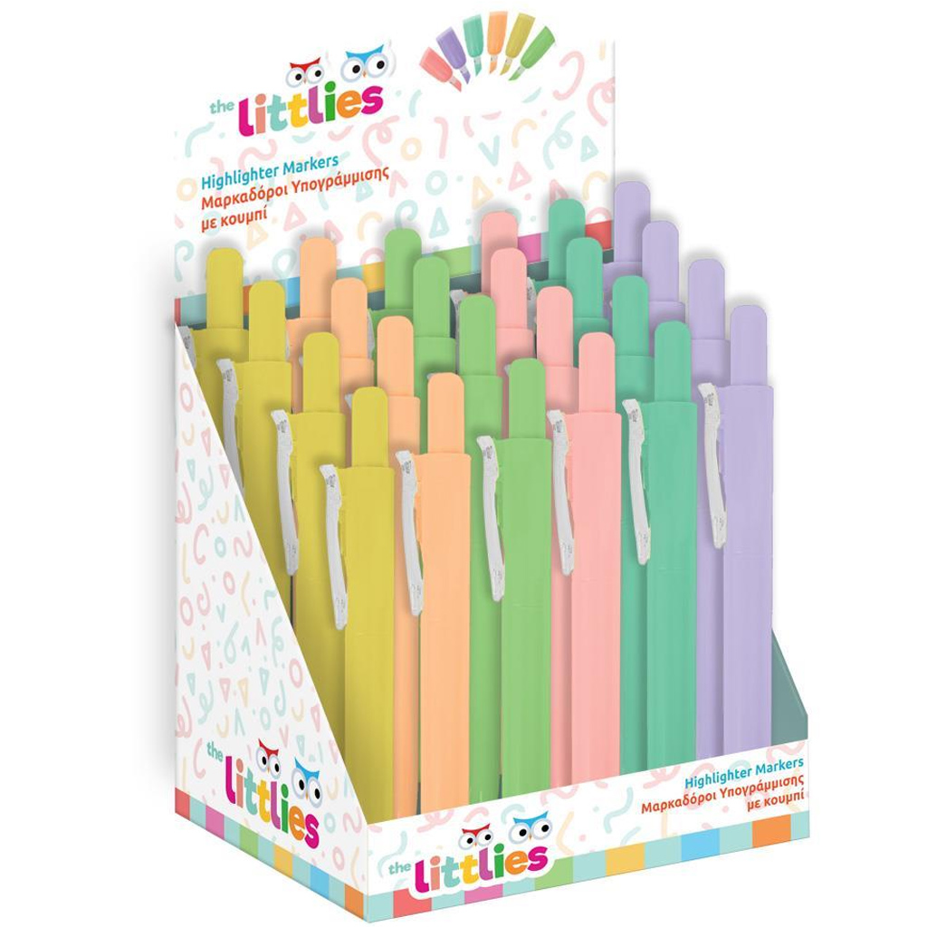 Evidenziatore The Littlies di colore pastello, disponibile in diverse varianti, 1 pezzo.