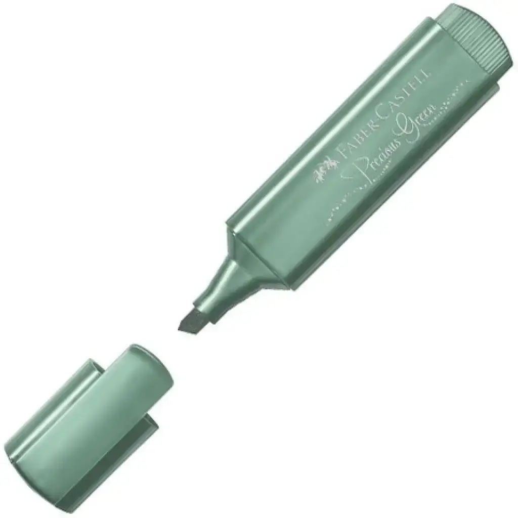 Faber-Castell: 1546 Precious Green evidenziatore in colore verde metallico 1 pezzo
