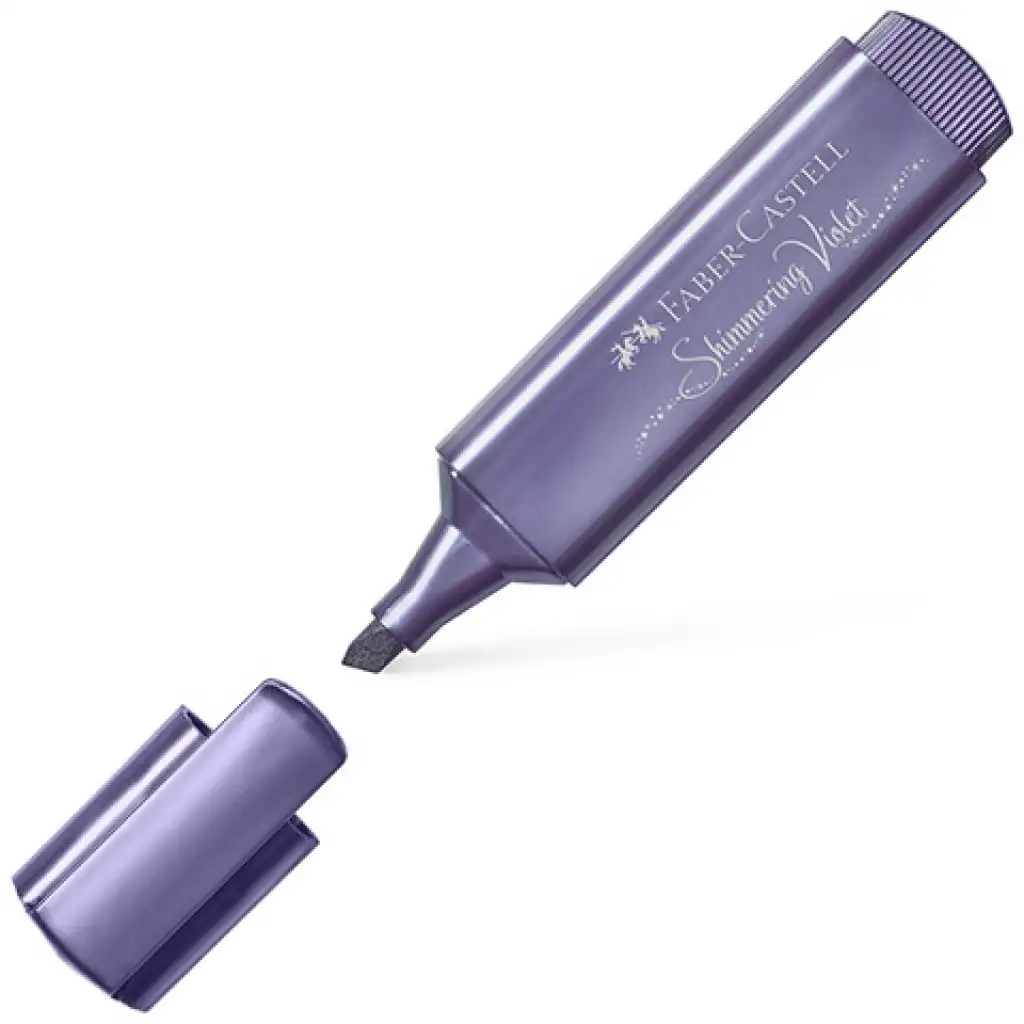 Faber-Castell: evidenziatore 1546 Shimmering violet colore lilla metallizzato, 1 pezzo