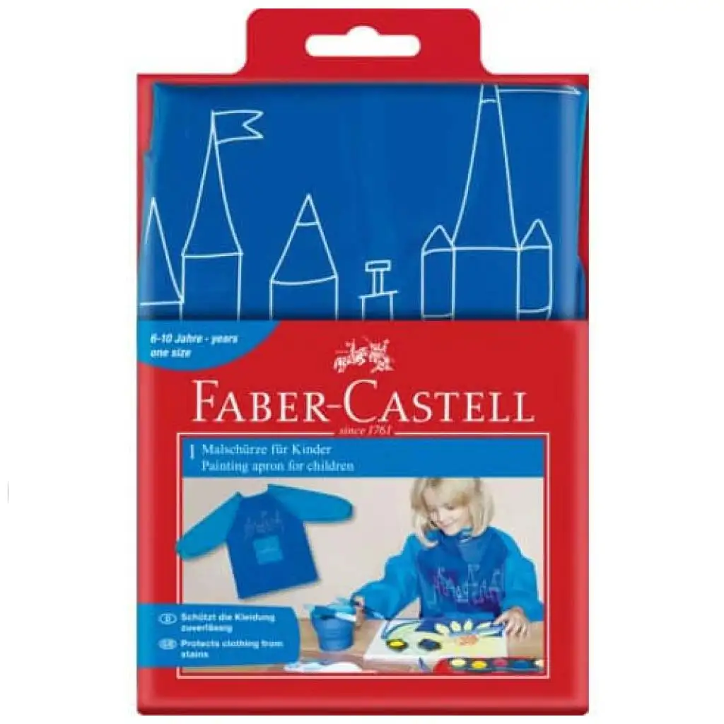 Faber-Castell: grembiule da pittura per bambini, colore blu