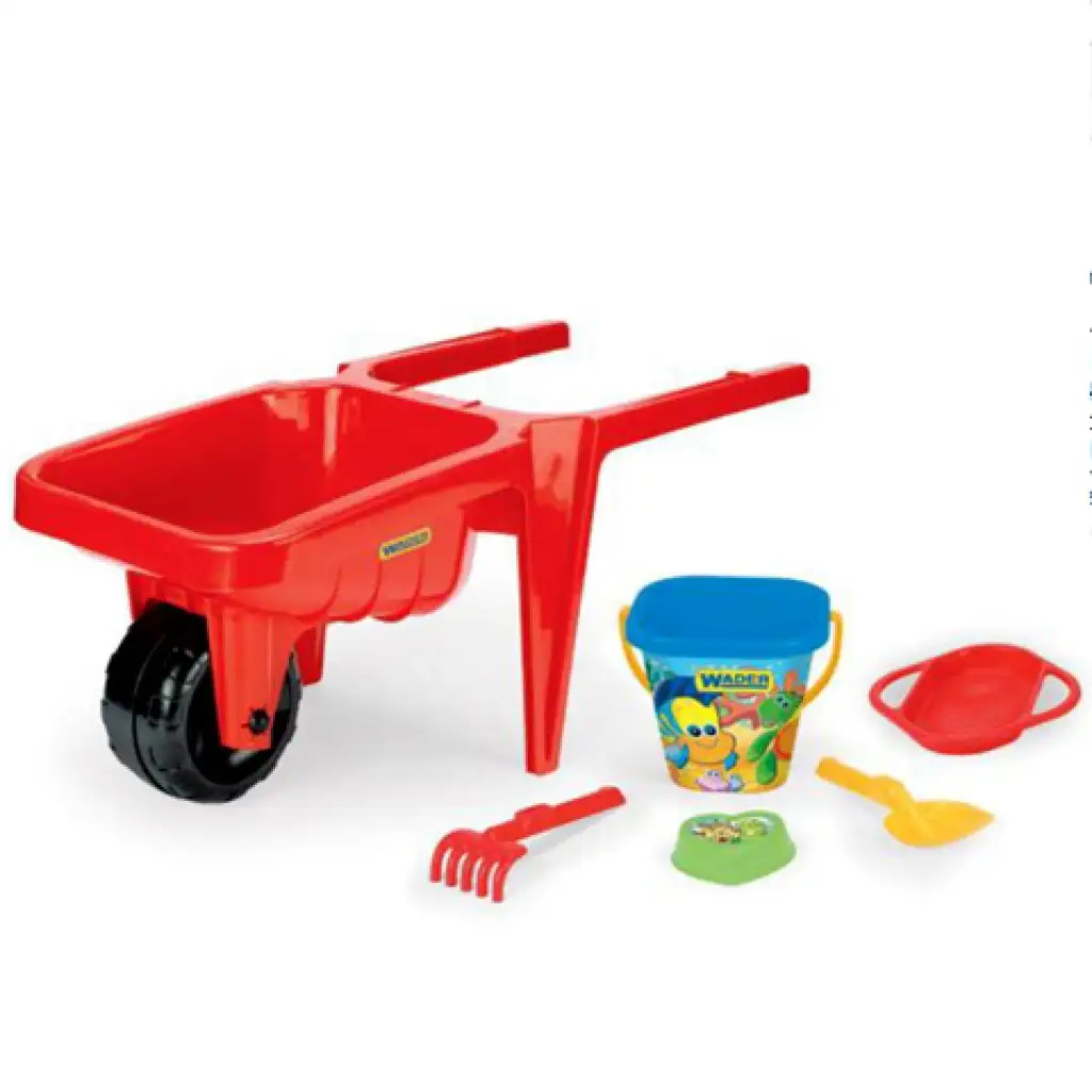 Grande carriola con accessori colore rosso 77cm - Wader