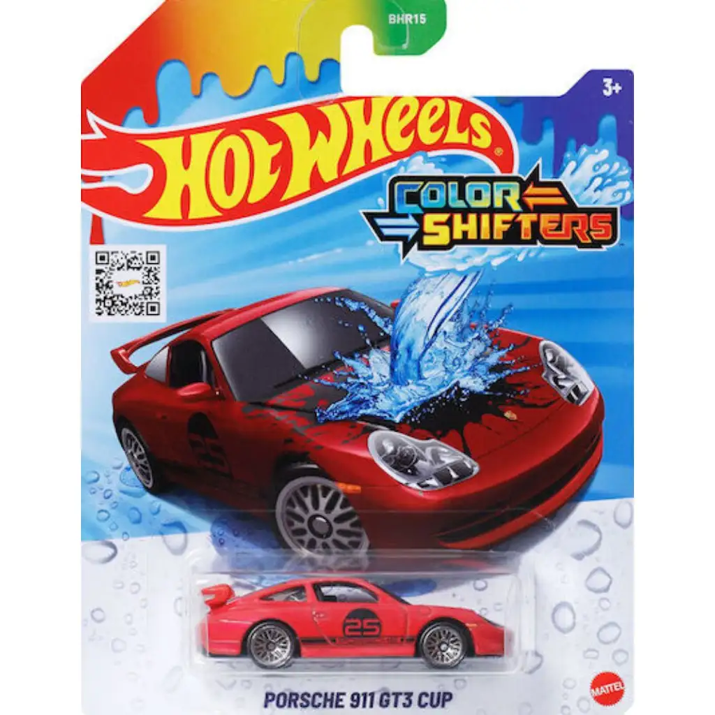 Hot Wheels: Porsche 911 GT3 Cup macchinina che cambia colore 1/64 - Mattel