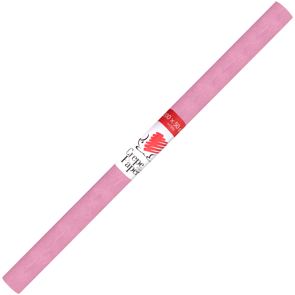 ICO: Carta crespa Süni di colore rosa baby 200x50 cm