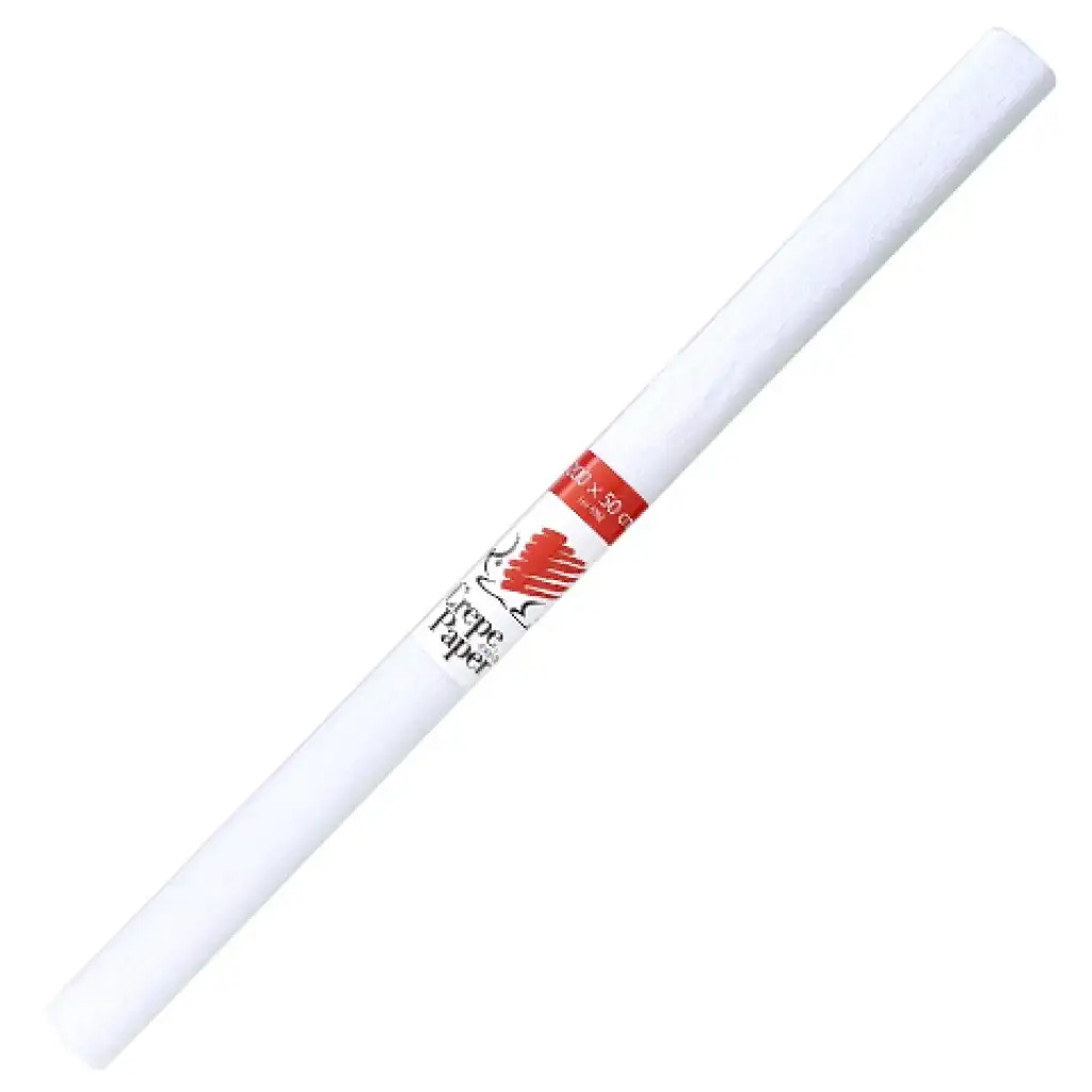 ICO: Carta crespa riccio colore bianco 200x50 cm