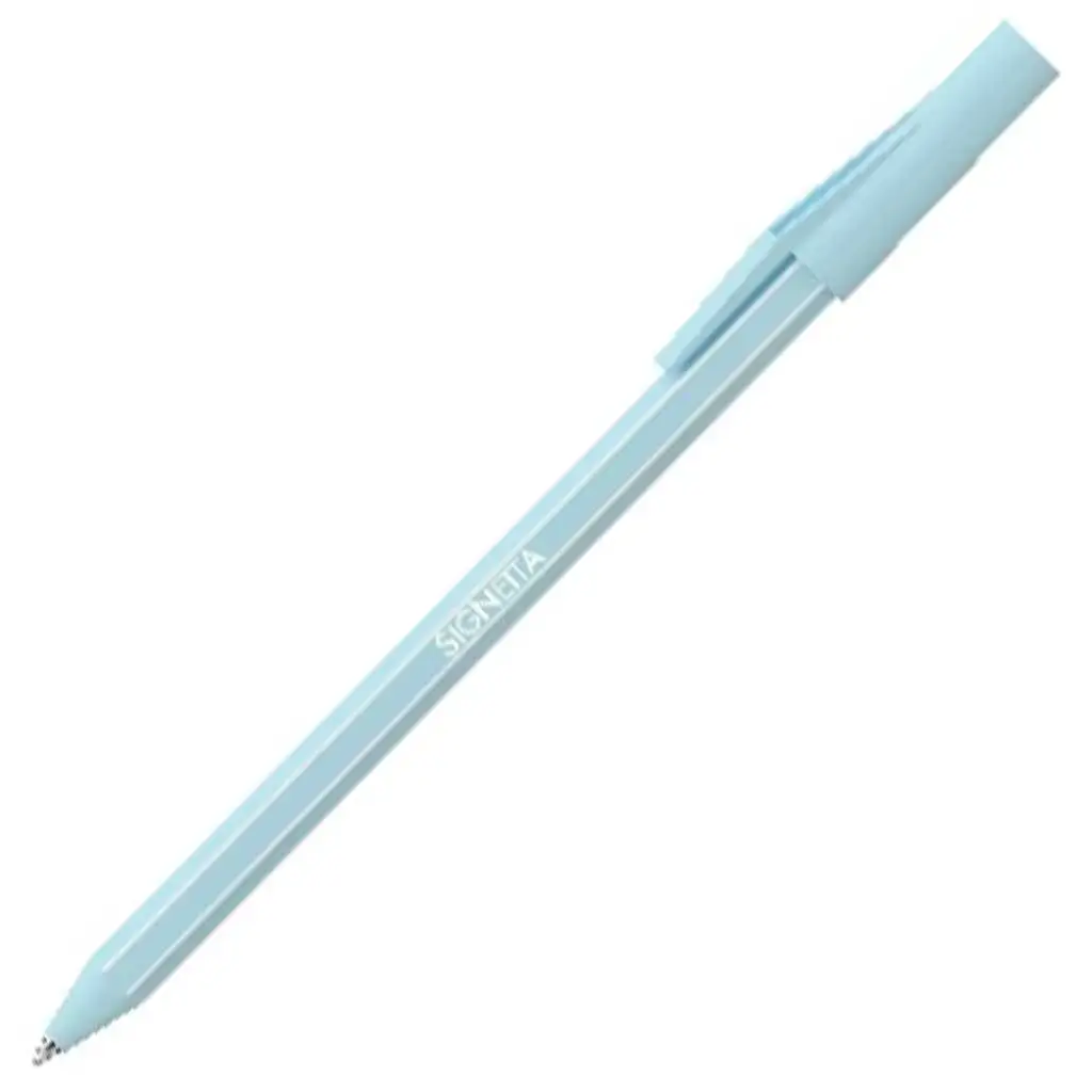 ICO: Signetta MIX penna a sfera blu in colore blu pastello, punta da 0,7 mm