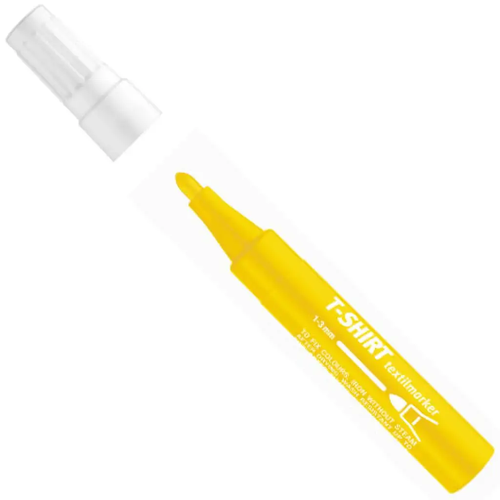 Ico: Pennarello tessile di colore giallo fluorescente