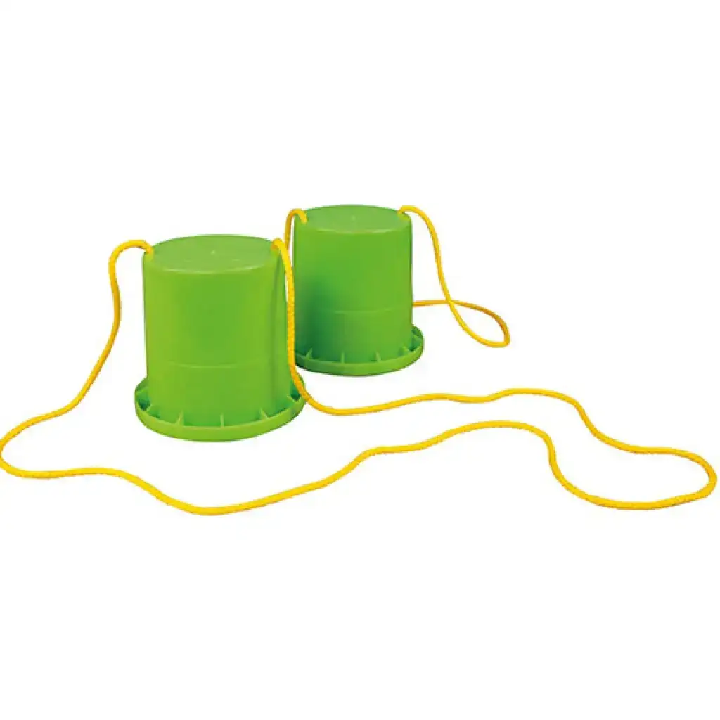 LENA: Gioco di camminata su trampoli con secchio Eco pot di colore verde