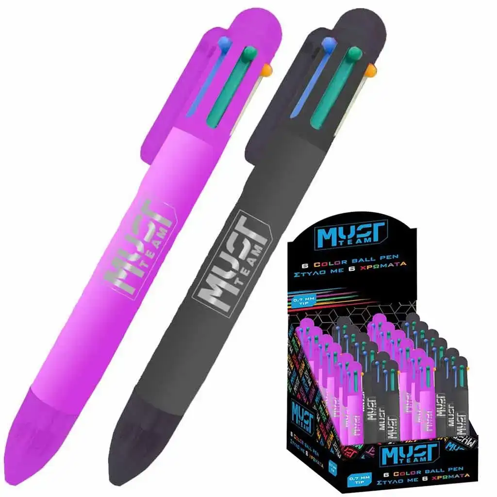 Luna: 1 penna a sfera in 6 colori, disponibile in due varianti di colore.