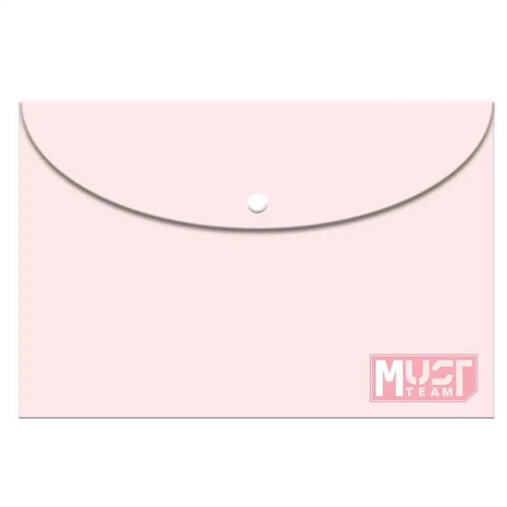 Luna: Cartella con bottone a pressione formato A4, colore rosa pastello