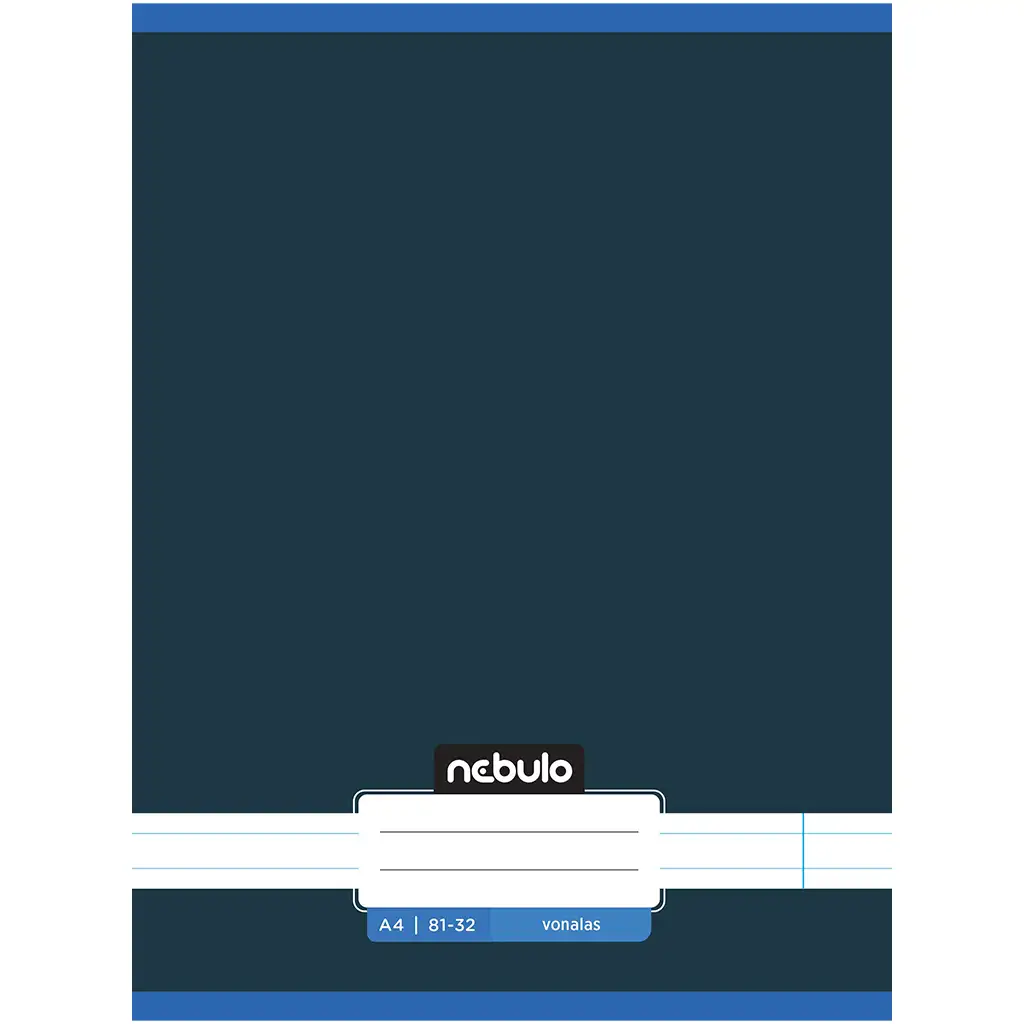 Nebulo: Quaderno cucito a righe, colore grafite blu, formato A/4 81-32
