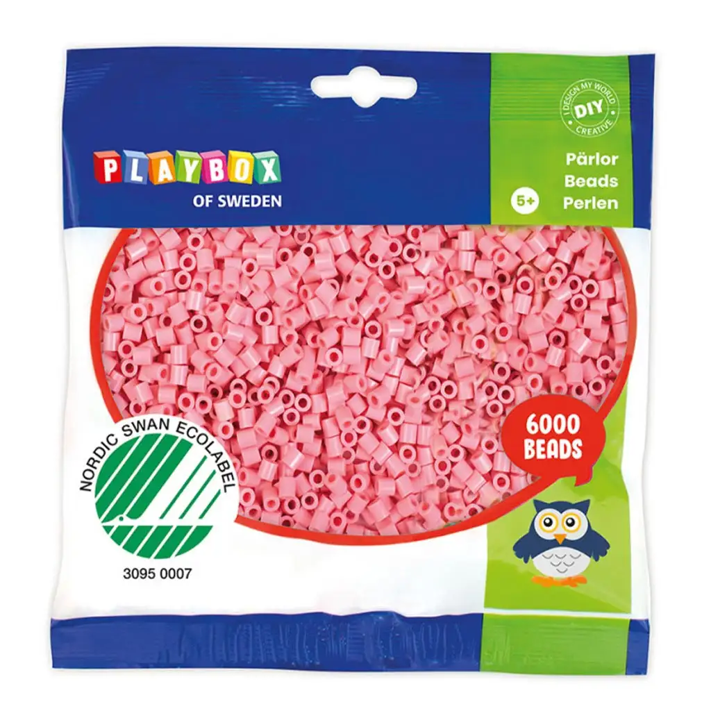 PlayBox: 6000 perline da stirare MIDI da 5 mm in colore rosa pastello