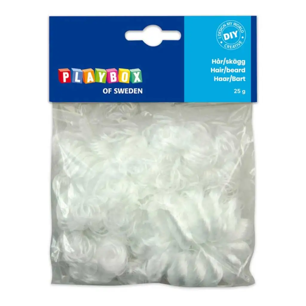 PlayBox: Capelli e barba di colore bianco 25g