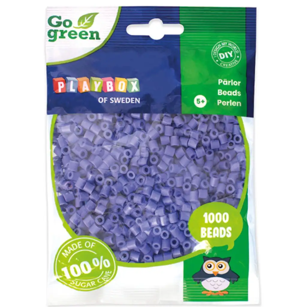 PlayBox: Go Green perline da stirare MIDI da 5mm, confezione da 1000 pezzi, colore viola