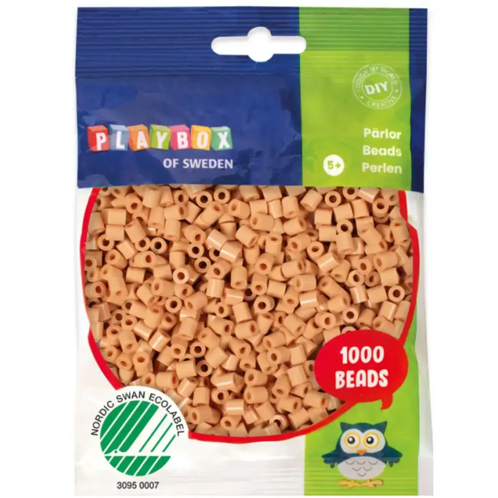PlayBox: Perline MIDI da stirare da 5 mm, confezione da 1000 pezzi, colore beige chiaro