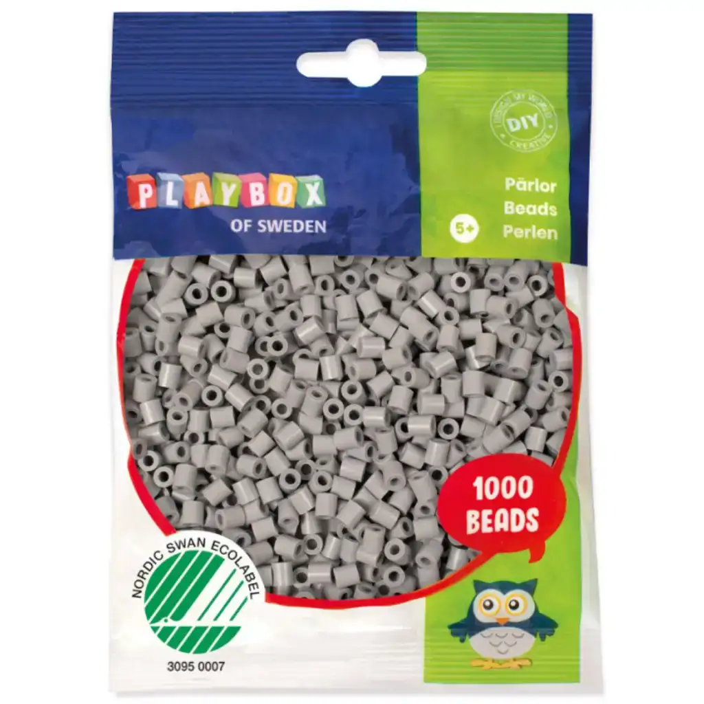 PlayBox: Perline MIDI da stirare da 5 mm, confezione da 1000 pezzi, colore grigio chiaro
