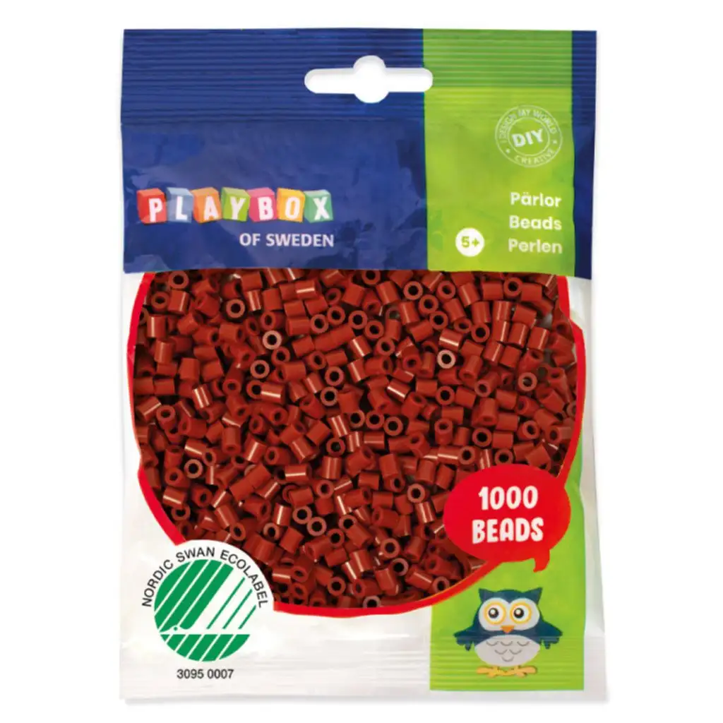 PlayBox: Perline MIDI da stirare da 5 mm, confezione da 1000 pezzi, colore rosso brunastro