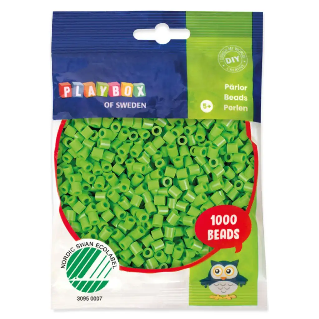 PlayBox: Perline MIDI da stirare da 5 mm, confezione da 1000 pezzi, colore verde chiaro