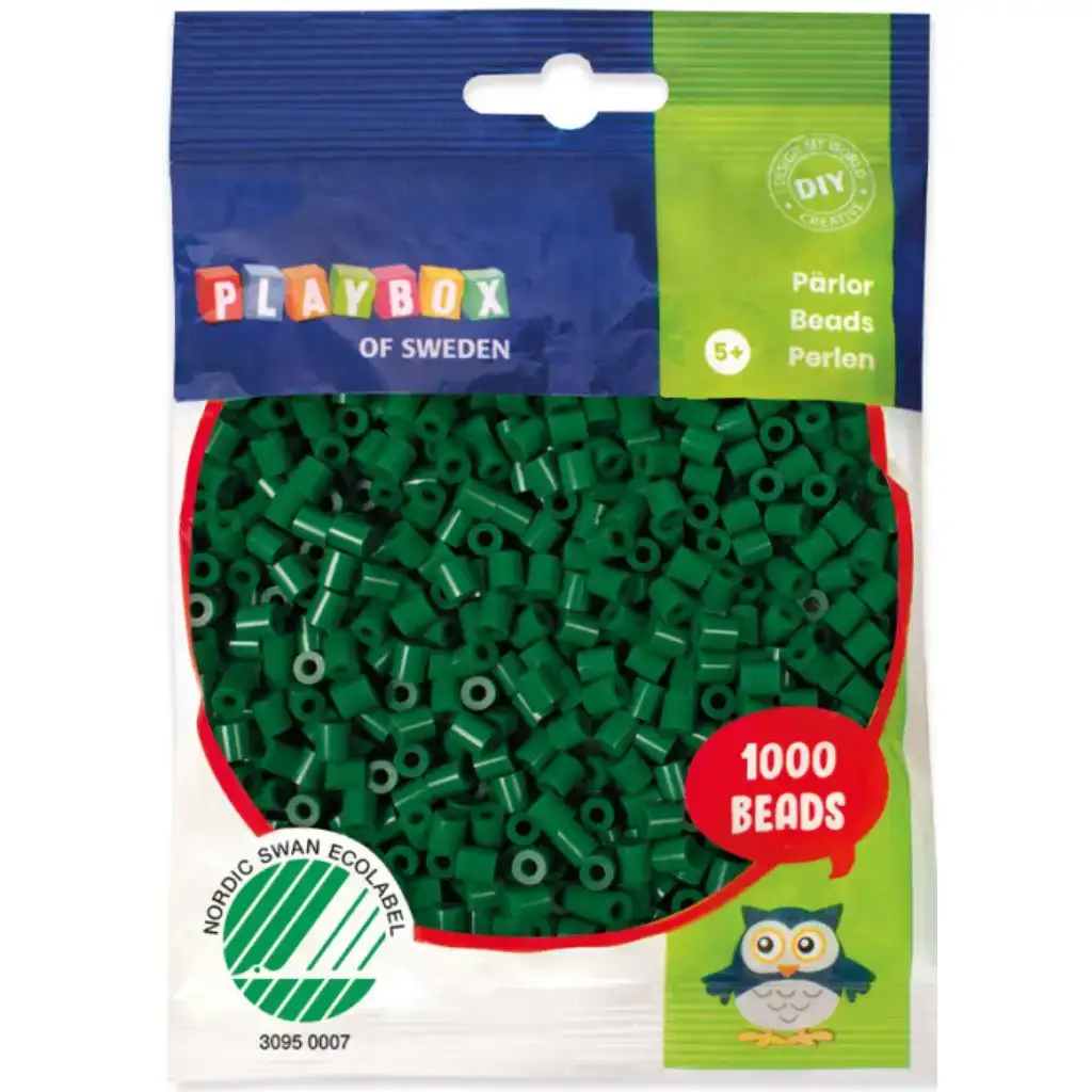 PlayBox: Perline MIDI da stirare da 5 mm, confezione da 1000 pezzi, colore verde giungla