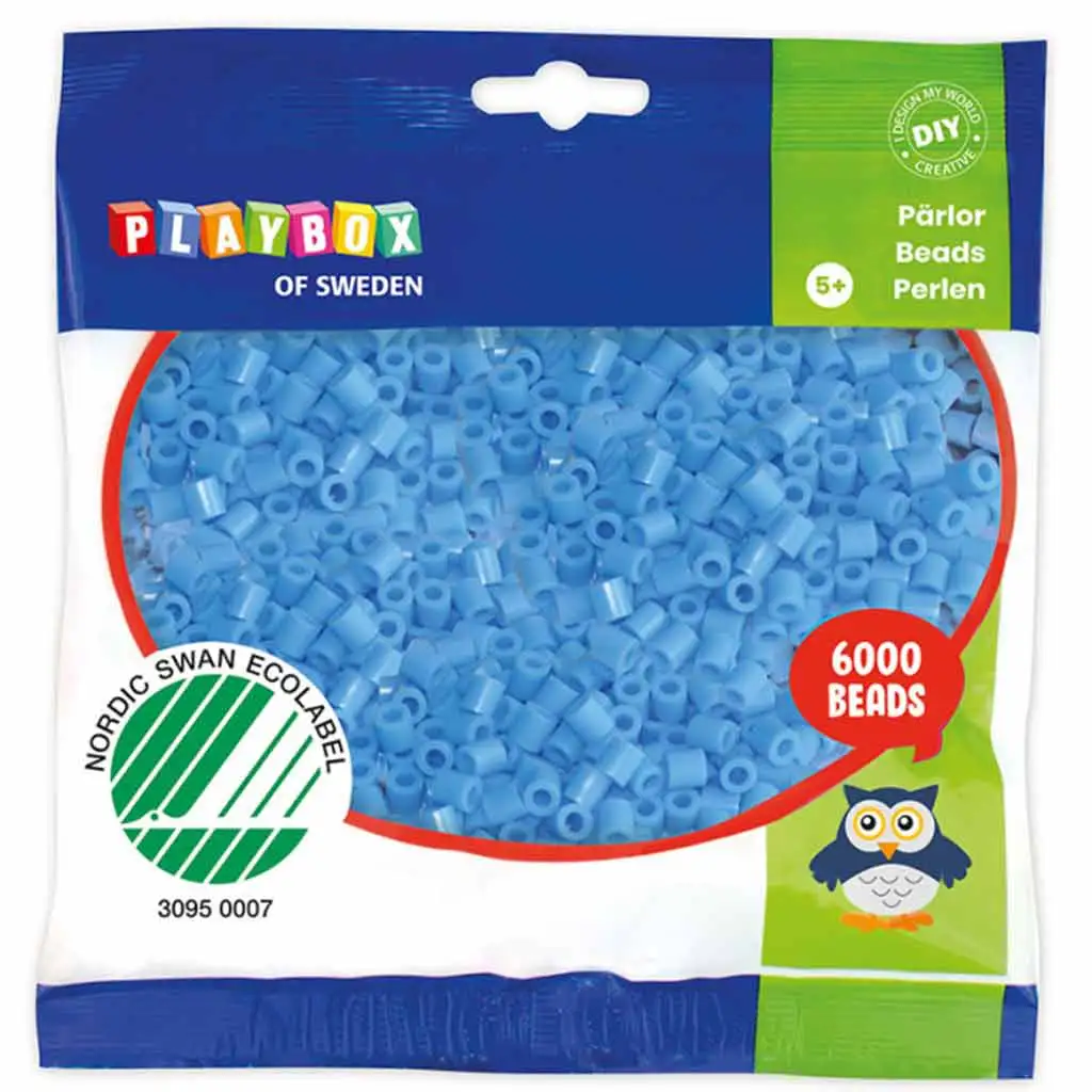 PlayBox: Perline da stirare MIDI da 5 mm colore azzurro confezione da 6000 pezzi