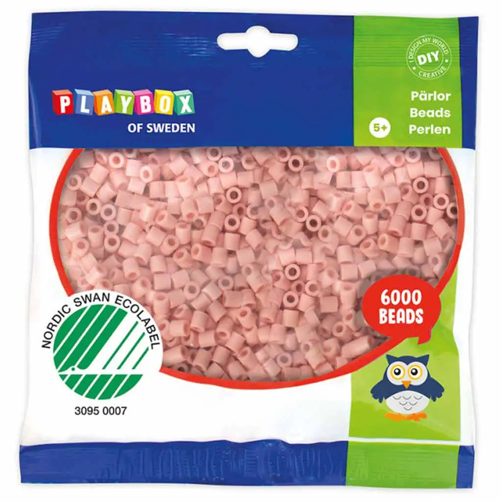 PlayBox: Perline da stirare MIDI da 5 mm colore beige chiaro confezione da 6000 pezzi