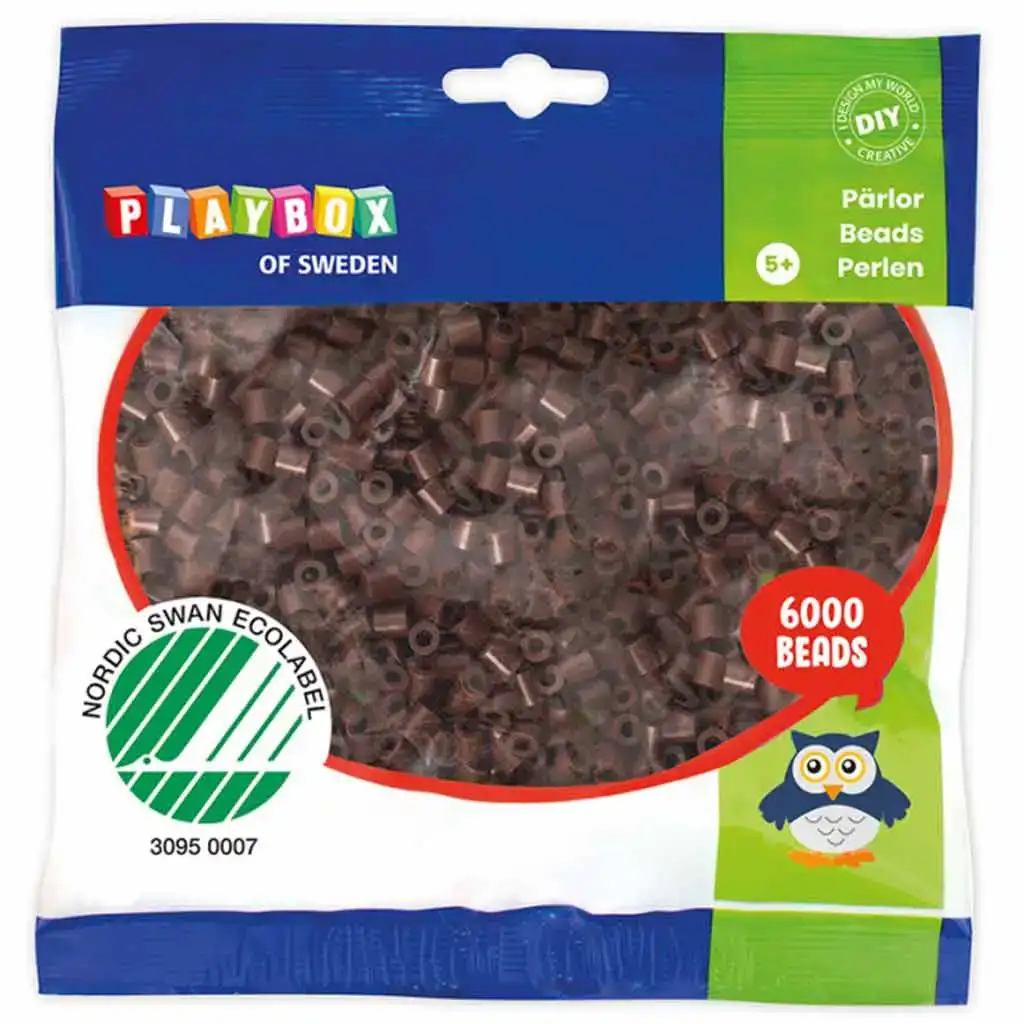 PlayBox: Perline da stirare MIDI da 5 mm colore marrone, confezione da 6000 pezzi