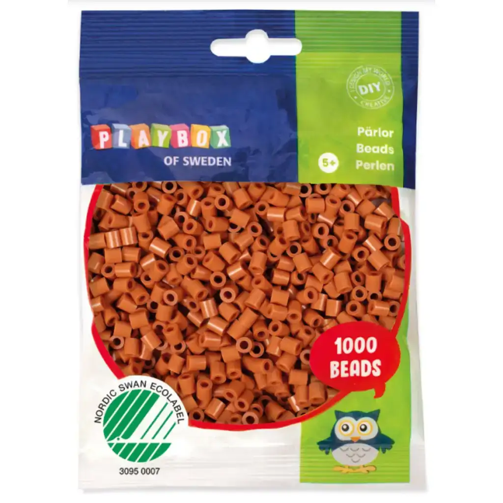 PlayBox: Perline da stirare MIDI da 5 mm, confezione da 1000 pezzi, colore caramello