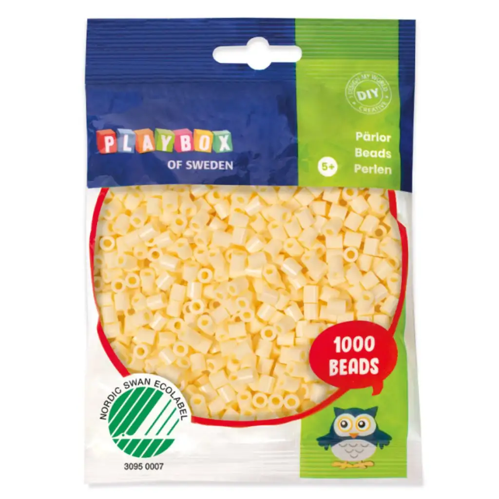 PlayBox: Perline da stirare MIDI da 5 mm, confezione da 1000 pezzi, colore giallo chiaro