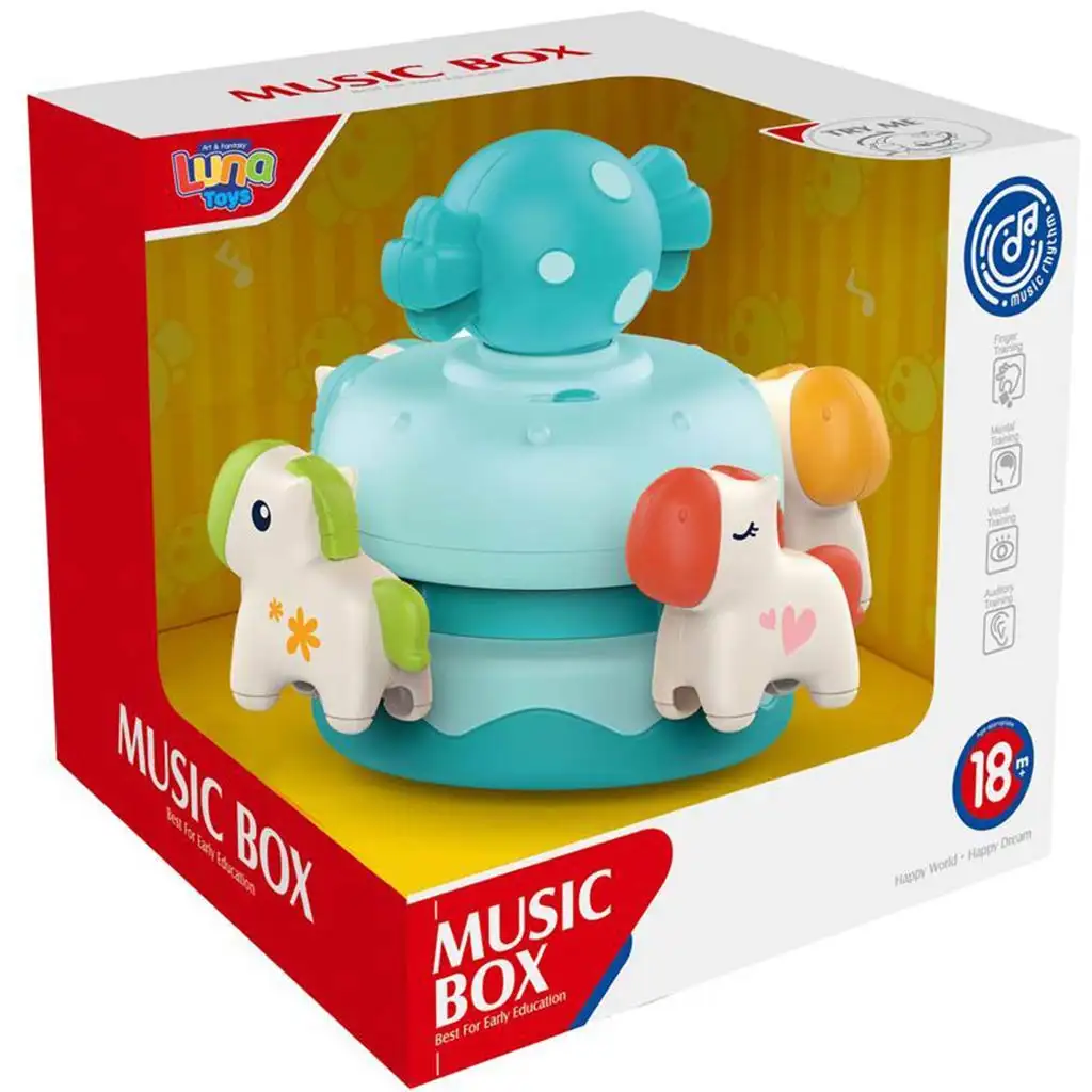 Scatola musicale di colore blu