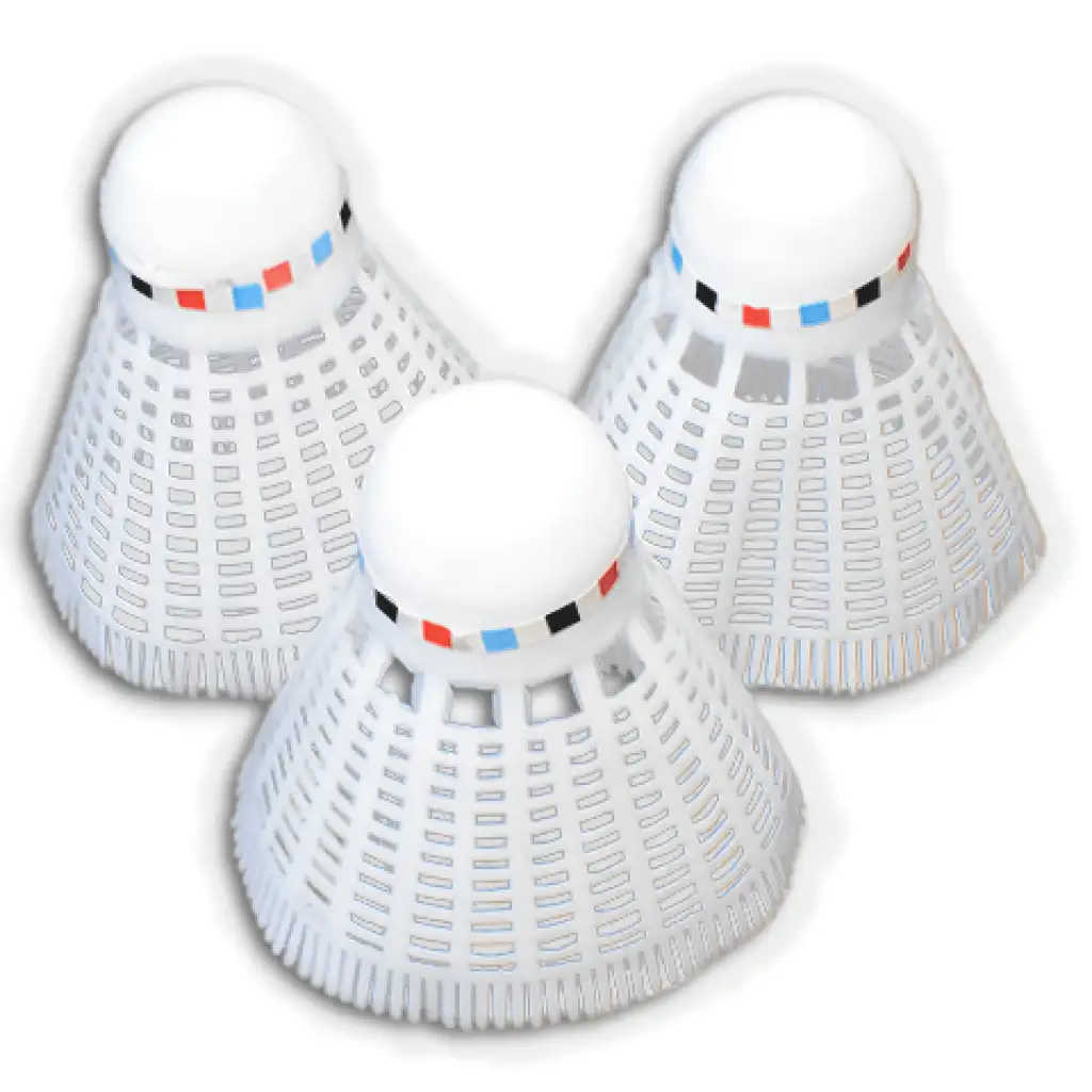 Set di 3 volani da badminton di colore bianco