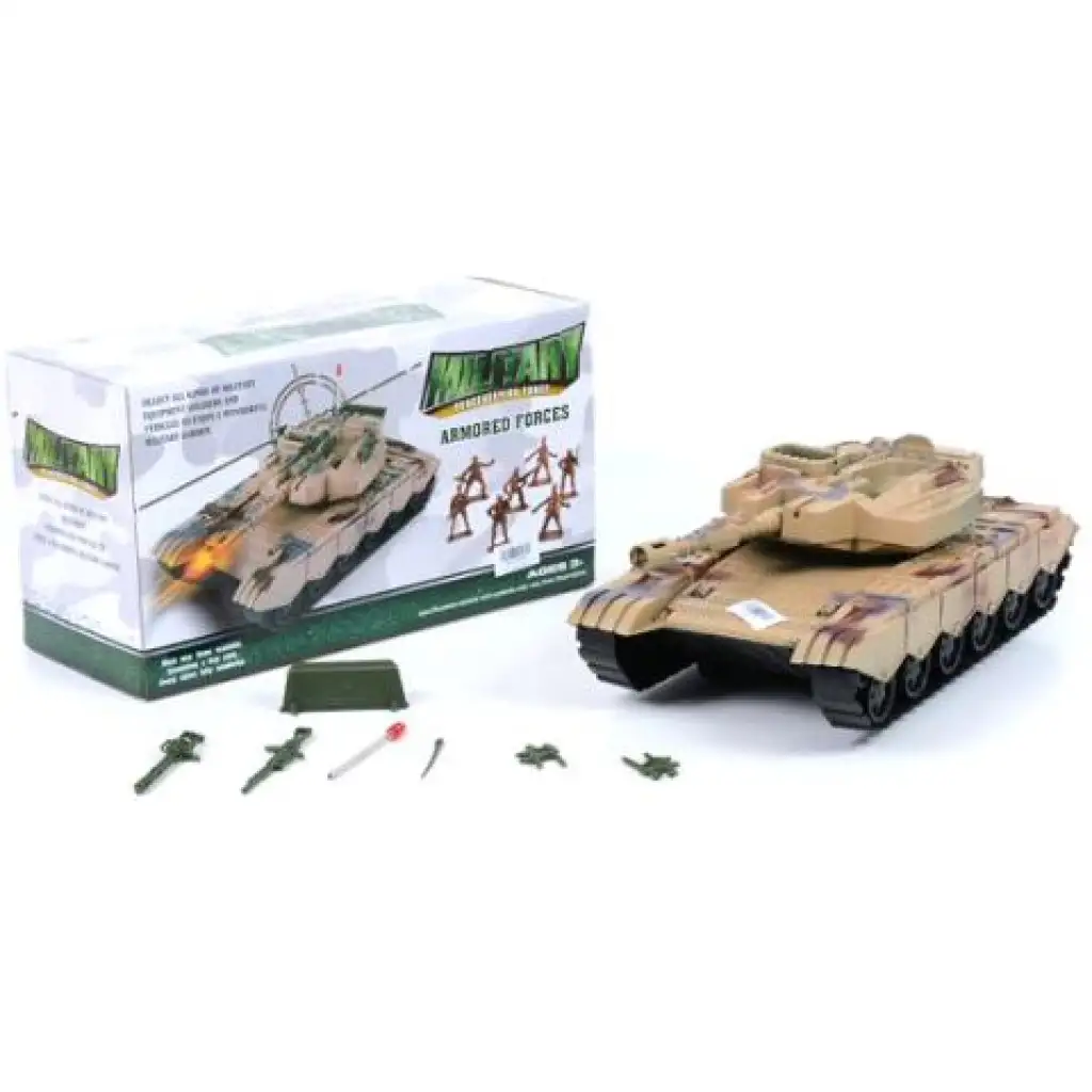 Set di giochi con carri armati e accessori in colore desertico