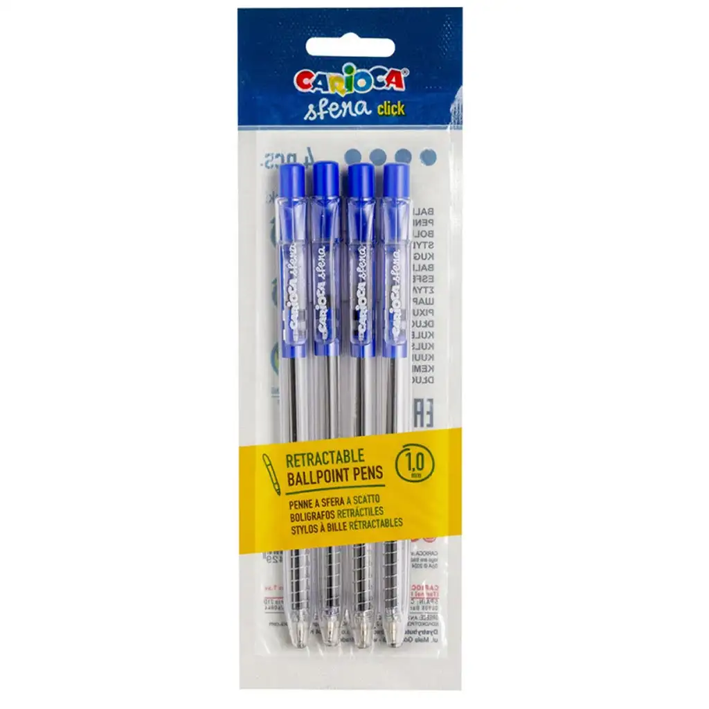Sfera set di 4 penne a sfera colore blu - Carioca