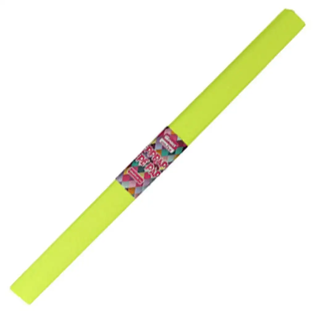 Spirit: Carta crespa di colore giallo fluorescente 200x50cm