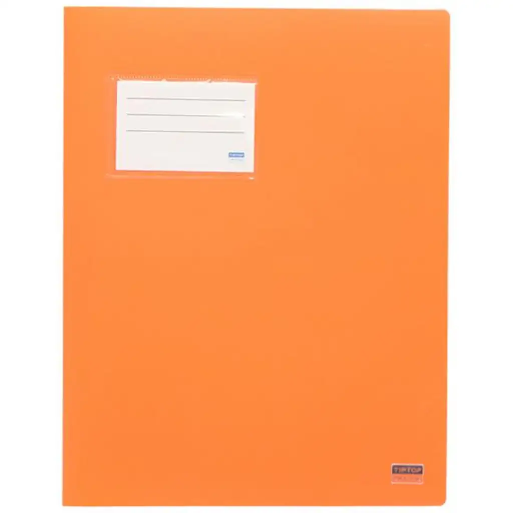 Spirit: Cartellina ad anelli con porta carte colore arancione A4