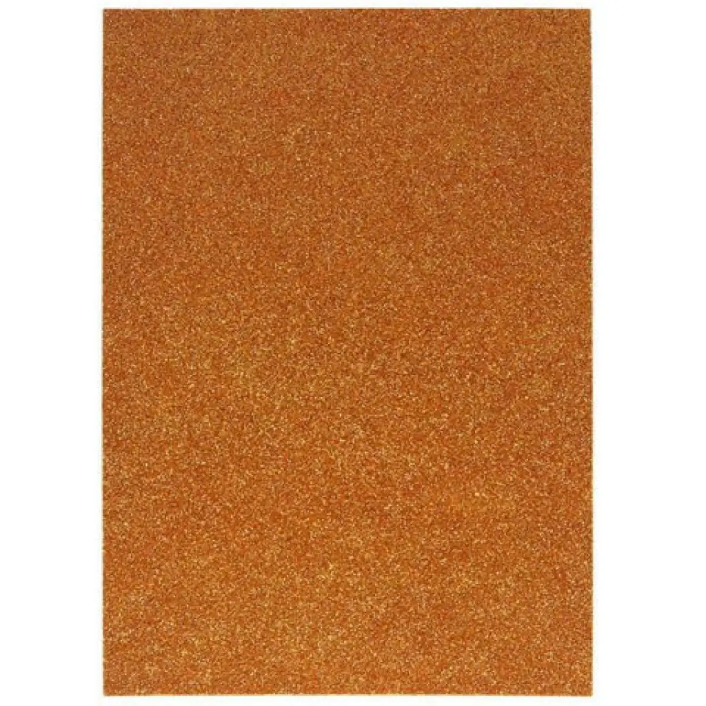 Spirit: Foglio di schiuma decorativa autoadesiva con glitter color rame rosso A/4 1 pezzo
