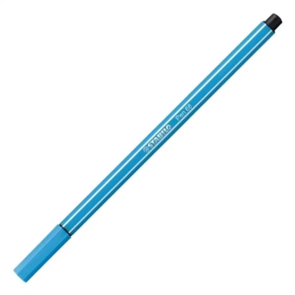 Stabilo: Pen 68 pennarello fluo colore blu con punta da 1mm