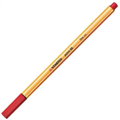 Stabilo: Point 88 penna a punta fine 0,4 mm di colore rosso