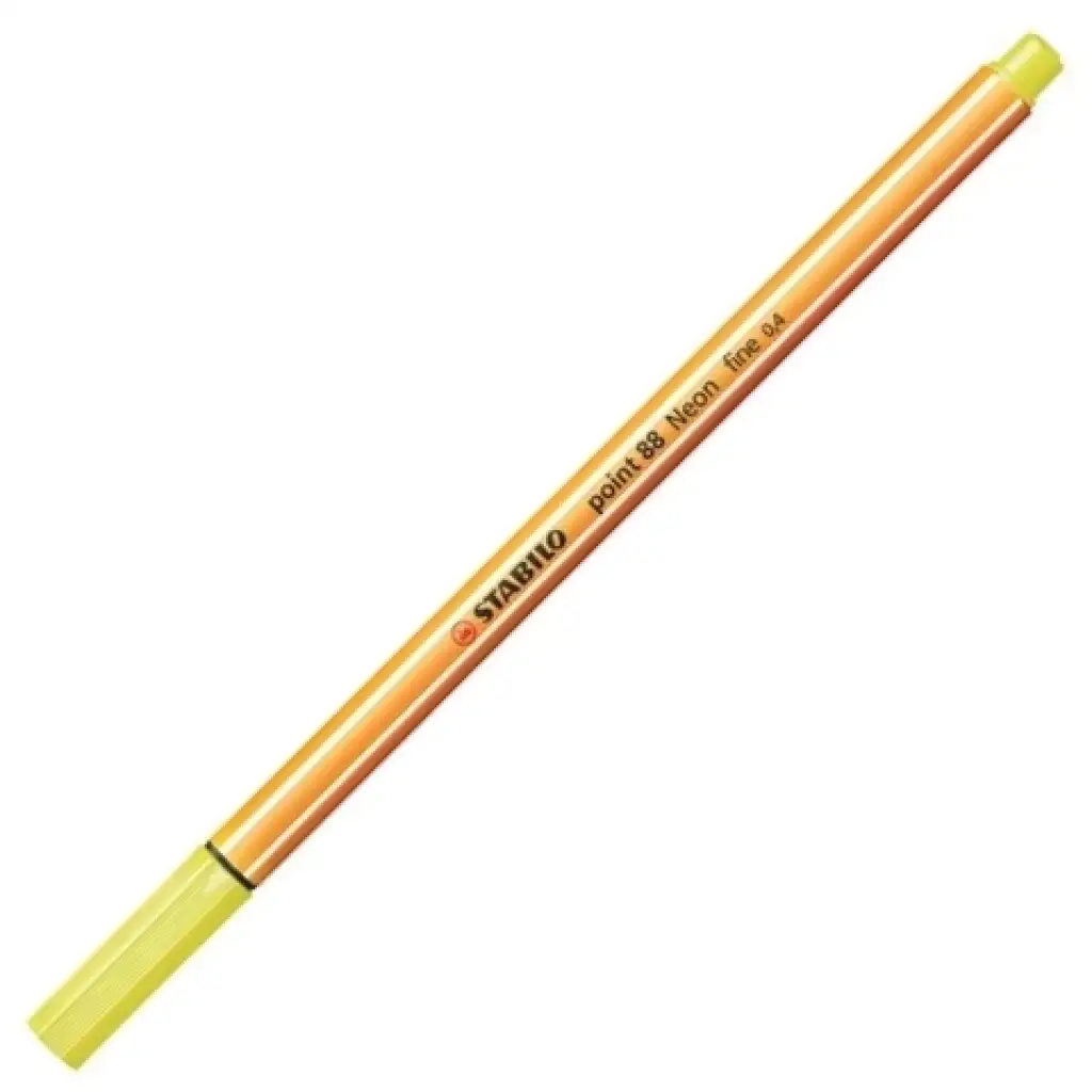 Stabilo: Point 88 penna a punta fine 0,4 mm in colore giallo neon