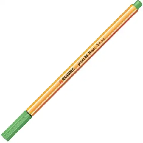 Stabilo: Point 88 penna a punta fine 0,4 mm in colore verde neon